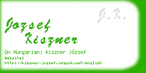 jozsef kiszner business card